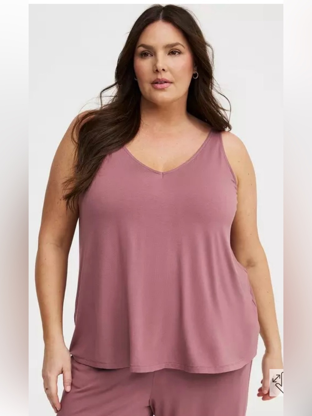 torrid Dusty Rose V-Neck Sleeveless Tank 1x nwt